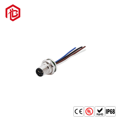 M12 Male 90 Degree Right Angled Aviation Plug M12 PCB Panel Mount Circular Connector