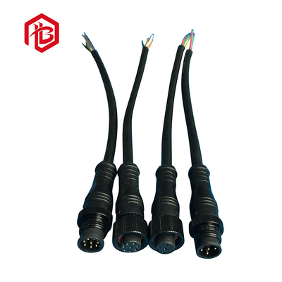 IP68 Waterproof Industrial Rubber Connector 2pin Male Female Max Wire Size OD 6.5mm 10mm