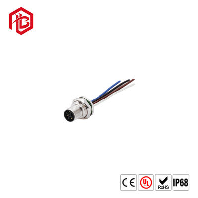 Acquistare Filettatura del PWB Front Mounting Connector Socket PG9 di Pin Female M12 del connettore circolare 5 del supporto del pannello del PWB M12 online manufacture