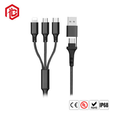 Acquistare Micro tipo C di USB che accende 3 4 in 1 cavo di dati di carico veloce di USB del multi caricatore del telefono 3A online manufacture
