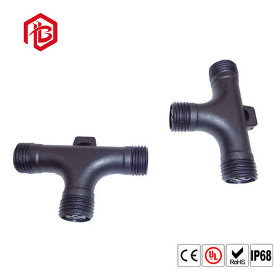 Acquistare 2 3 4Pin 3 Way Tipo T PVC impermeabile maschio femmina connettore nero online manufacture