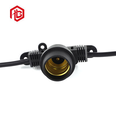 Acquistare Rubber Nylon E27 Fixed Lamp Holder Illuminazione Black Plastic Lamp Holder Power Socket Atmosphere Light String Cable online manufacture