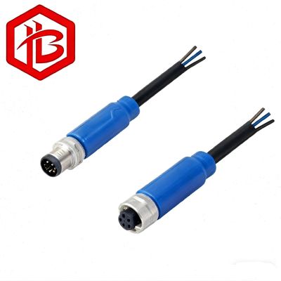 Acquistare M8 DIN 3pin Nickel Plated Male to Female Straight Plug IP68 Waterproof Sensor Cable online manufacture