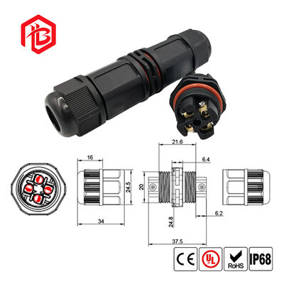 Acquistare BETT L20 L tipo connettore impermeabile in rame maschio/femmina (IP68) per applicazioni UHF/RF nei sistemi aerospaziali e solari online manufacture