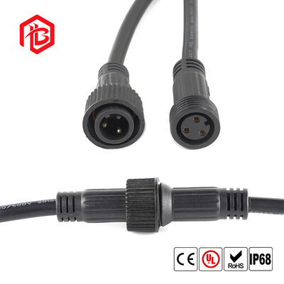 Acquistare BETT M23 IP68 Connettore Elettrico Impermeabile in PVC Nero Illuminazione da Esterno Maschio/Femmina a 2 pin online manufacture