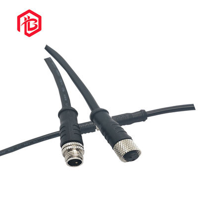 Acquistare Tipo impermeabile nero del metallo M8 del connettore IP68 di dati del PVC - 2 3 4 Pin Self Locking online manufacture