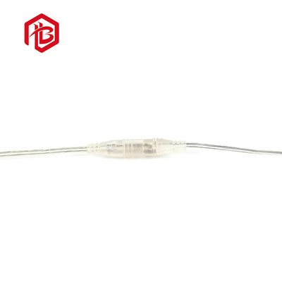 2 Pin Number Black/Transparent IP65 Rated Low Voltage Waterproof Connector for PVC Cable