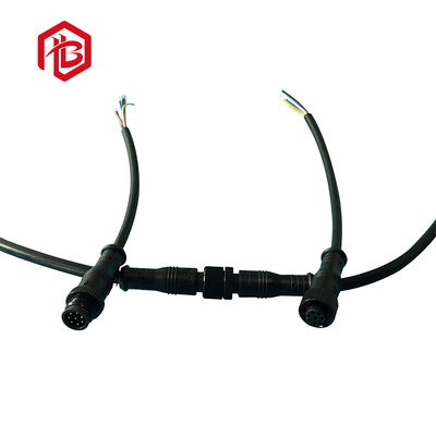 IP68 Waterproof Industrial Rubber Connector 2pin Male Female Max Wire Size OD 6.5mm 10mm