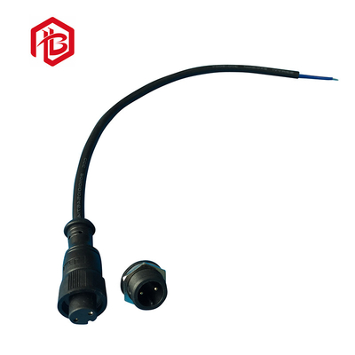 IP68 Waterproof Industrial Rubber Connector 2pin Male Female Max Wire Size OD 6.5mm 10mm