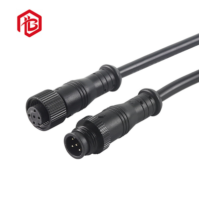 IP68 Waterproof Industrial Rubber Connector 2pin Male Female Max Wire Size OD 6.5mm 10mm