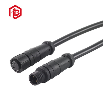 Customized M8 Nylon Threaded Butt Waterproof Aviation Plug Signal Connector with IP 67 Rating in Black