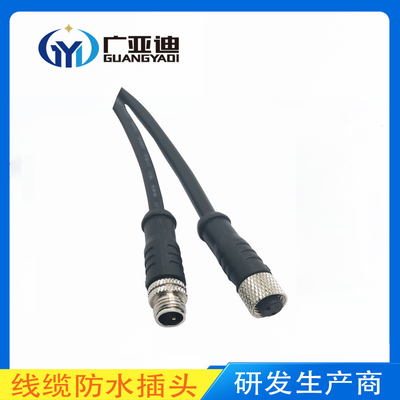 2 3 4 Pin Cable Male Female M8 Metal Waterproof Connector