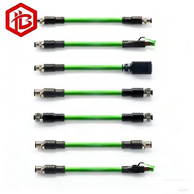 Waterproof M12 Straight Male to Right Angled Ethernet Cable Connector RJ45 Pipeline - Digital Mini - 8 Pin Male to Rs - 422 M 4A