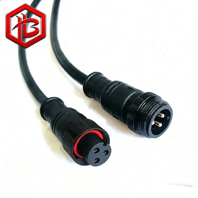 M15 PVC WITH CABLE3 Pin Waterproof Connector Male Female Extension Cord  IP68 LED Connector Cable