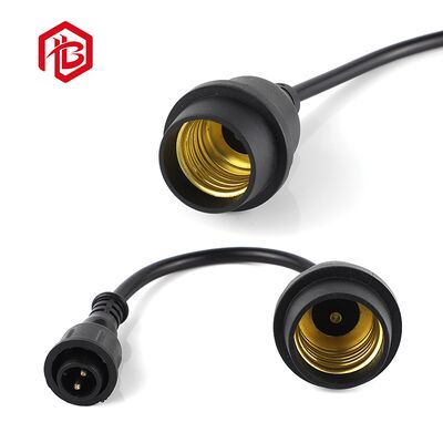 IP67 Outdoor Waterproof Copper Contact E27 Electric Lamp Holder with Soft Cord and Connector for RF/Microwave Outdoor Use