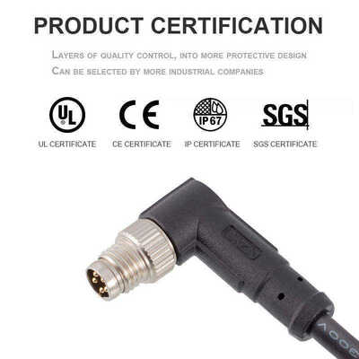 Custom DIN IP68 Waterproof A/B/D Code Straight Elbow Plug M8 M12 3Pin 4Pin 5Pin Metal Housing Circular Connector Cable Sensor