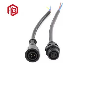 M19 IP68 4-Pin Male/Female Copper Cable Connector with 12A Rated Current Nylon Housing for Aerospace and Solar Power Systems
