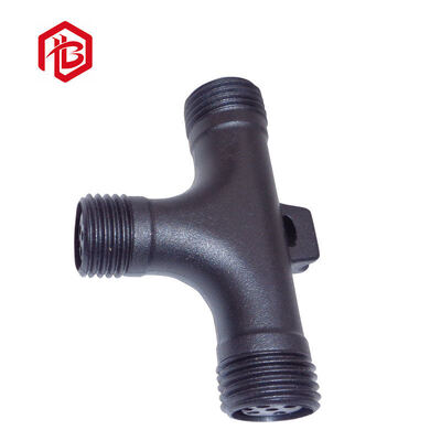 Spiral Tooth T Type Waterproof Connector with Copper Contact 2-4 Pins Male/Female for Microwave and Solar Power Systems