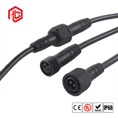 M15 PVC Waterproof Male/Female Copper Contact IP68 Connector with Cable for Aerospace and Solar Power Systems